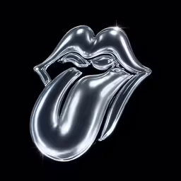 a close up of the rolling stones logo