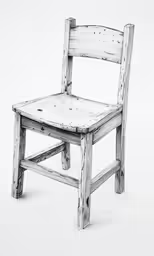 a wooden chair with no seat and no seat