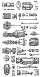 some drawings from a mechanical drawing book