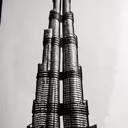 a tall skyscraper made from multiple stacks of pipes