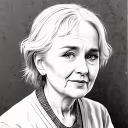 black and white photograph of a woman