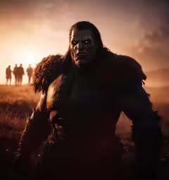 some guys are walking through the desert at night