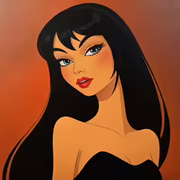 an image of a woman in black dress