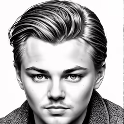 a drawing of elvis presley in black and white