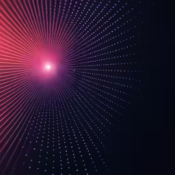 an abstract picture with white dots on a pink center