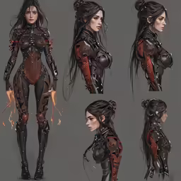 a drawing of a woman with fire in her hands