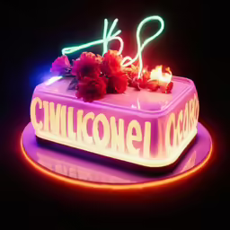 a cake that is decorated with some candles and flowers