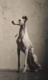 a dog has a toy in its mouth