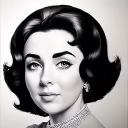 a vintage photograph of a woman with big eyes