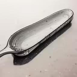 a long spoon with liquid pouring on it