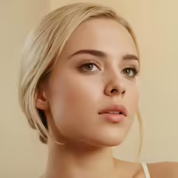 young woman with very short hair wearing large round earrings