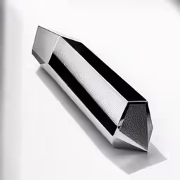 a large black object on a white table