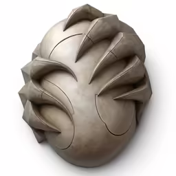 a 3d image of a face on a white background