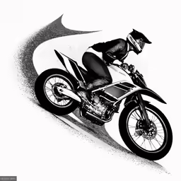 a person is riding on a motorcycle going down the hill