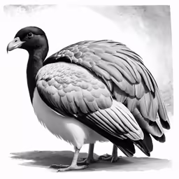 a large bird standing on top of a sand beach