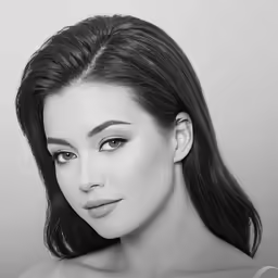 a black and white photo of a woman