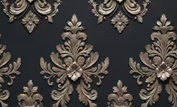 there is an image of a wall that has gold decorations on it