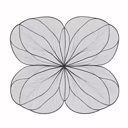 an abstract floral arrangement on a white background