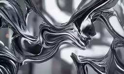 a large metal sculpture in a room