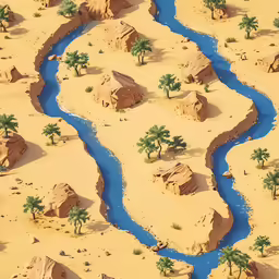 there is a river that flows down into the desert
