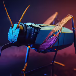 the large bug is sitting on the table