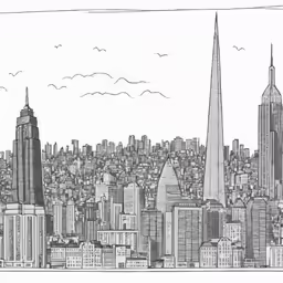 a black and white photo of a cityscape