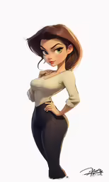 the animation character person from the disney animated movie the little mermaid is dressed in tight pants and heels