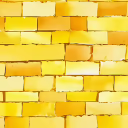 some yellow and orange bricks on a wall