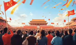 large group of people at an outdoor event
