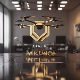 a table with a small yellow plane in it