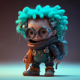 a 3d rendering of a creepy doll