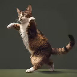 an image of a cat that is about to dance