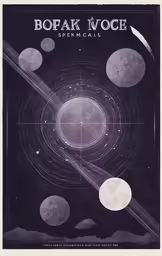 the poster for the film bopak vace, featuring the planets and pluto