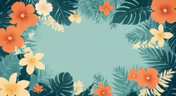 colorful floral bouquets on blue background