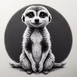 this drawing shows a meerkat like creature