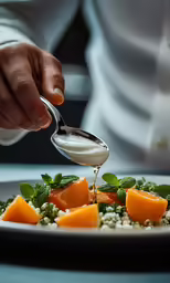 a plate topped with carrots and other vegetables