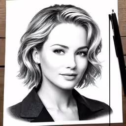 the actress kate west poses as she is penciled