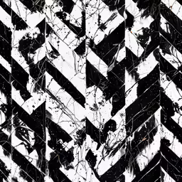 an abstract black and white image with black feathers