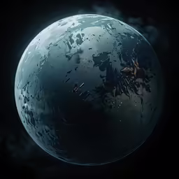 a satellite image of the earth in a space station environment