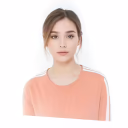 an image of a girl with a blue eye makeup and long hair