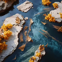 several large fish swimming in a body of water