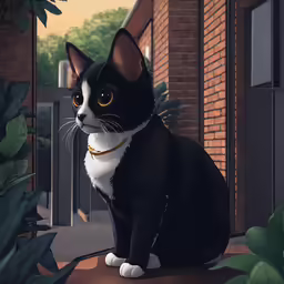 a cat is sitting on a window sill
