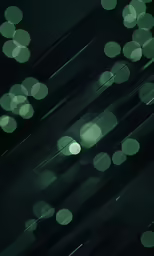 a dark green photograph shows circles of light reflecting off of them