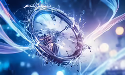 a very big fancy clock that has a pretty blue frame