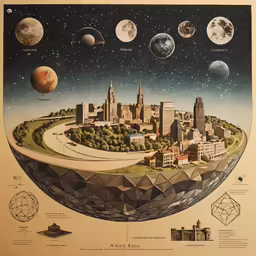 a collage of pictures showing the earth and some different planets