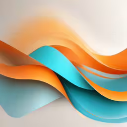 a digital image with curves of colors in the background,colorful lines on a white wall background