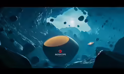 the image shows an abstract, underwater scene