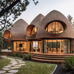 a large circular building made out of concrete
