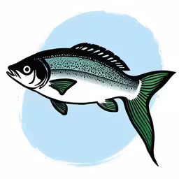 a big fish is swimming close to the water