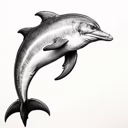 the dolphin is jumping out of the water